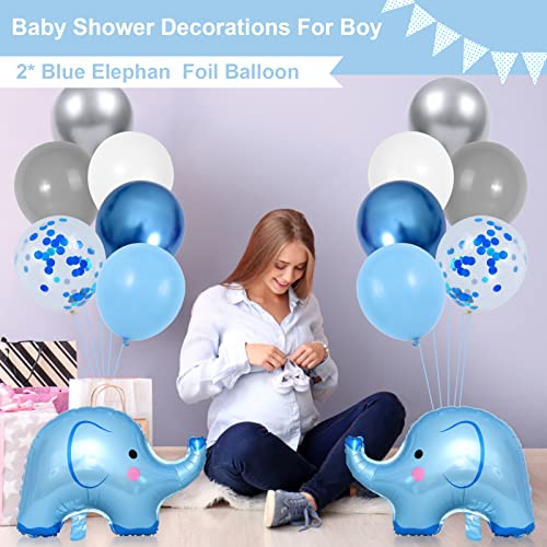 Winrayk Elephant Baby Shower Decorations For Boy Blue Elephant Balloon Garland Kit It's A Boy Backdrop Tablecloth Elephant Foil Balloon Star Kid Elephant Theme Birthday Boy Baby Shower Decorations #TOP3