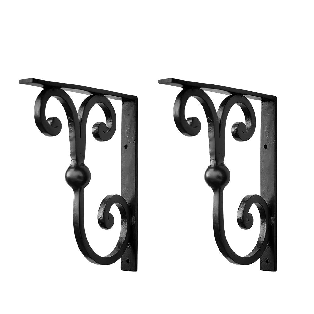 Buy 2pcs Iron Shelf Support Bracket Decorative Industrial Shelving