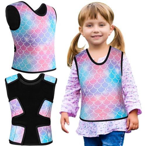 Image of Janmercy Kids Compression Vest Ages 2 to 9 Soft Adjustable Breathable Neoprene Comfort Vest for Boys Girls School Home Daily(Mermaid,M)