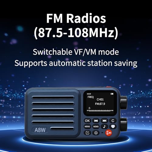 Image of Choyong A8W Portable Smart Internet Radio Receiver WIFI /4G Radio Speaker with FM, Micro-SD Card, All World Radios, for Home with WiFi, Digital Radio