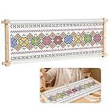 Stickrahmen aus Holz, 82,8 x 30,5 cm, Nadelspitzen-Halter, Quilt-Ständer, Kreuzstich-Werkzeug für Handarbeit und Nähen
