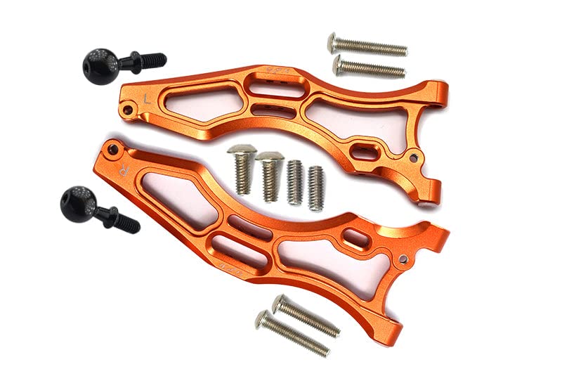 Aluminum Front Lower Arms for Arrma 1:8 KRATON 6S / Outcast 6S / Notorious 6S / KRATON 6S V5 / Notorious 6S V5 Upgrades - Orange