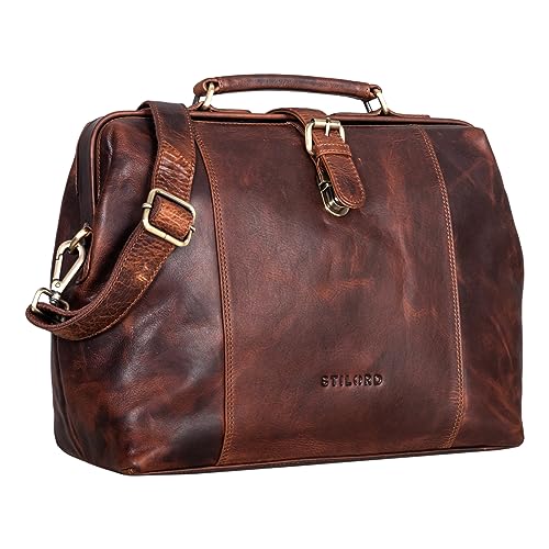 STILORD Johannes Vintage Mallette médicale Cuir Mallette médicale Sac Voyage Sac médecin...