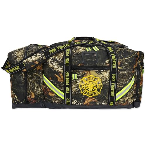 Lightning X Personalized CAMO Premium Camouflage 3XL Firefighter Step-In Gear Bag w/Helmet Compartment & Custom Embroidered Name or Logo4