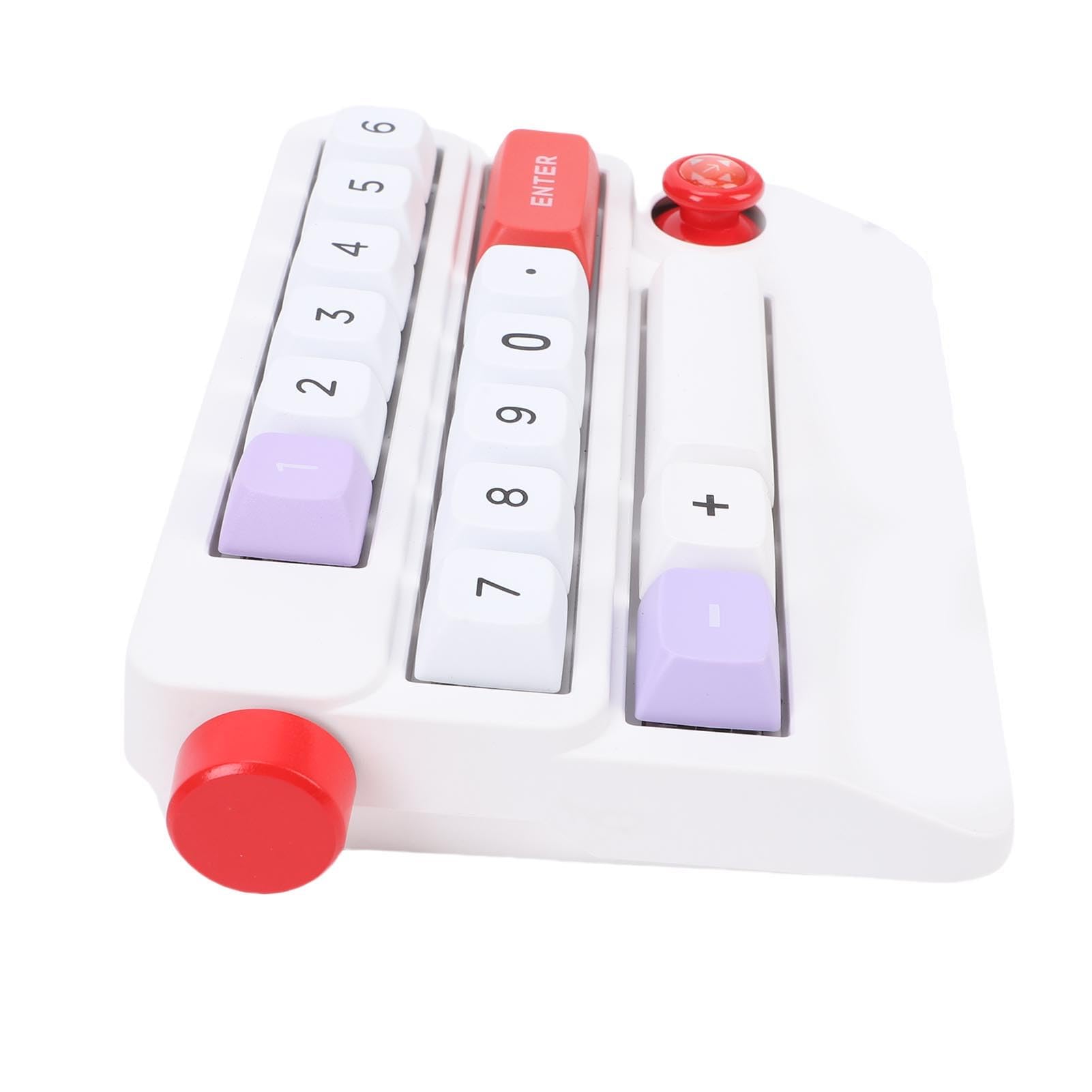 SUNGOOYUE Pavé Numérique Mécanique, 19 Touches échangeables à Chaud avec Touches Macro Programmables et Contrôle par Joystick, 12 Modes D'éclairage, Connexion USB C Filaire pour PC (White)
