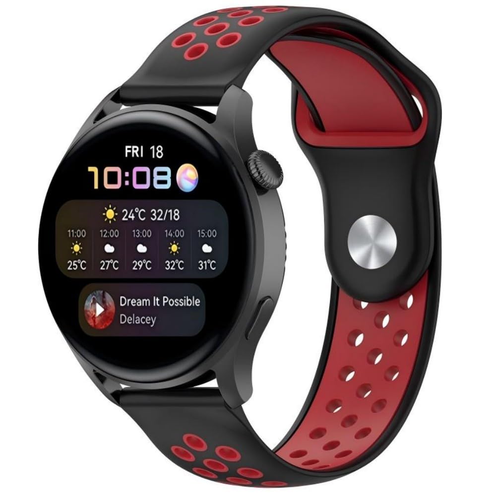 Pulsera deportiva de 22 mm para Amazfit Bip 6/Bip 5/Unity/GTR 4/3/3 Pro/2/2e/47 mm, correa de repuesto de silicona suave transpirable para Amazfit Pace/Stratos 2/2S/3/Balance 46 mm