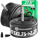 MoovMoov Camera d'Aria 27,5 pollici - Per Pneumatici 27.5x1.75, 27.5x1.90, 27.5x1.95, 27.5x2.0, 27.5x2.10, 27.5x2.125, 27.5x2.15 e 27.5x2.20 da 50-584 a 56-584 - Presta - Confezione da 2