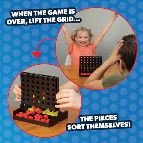 Image of Auto Reset - 4 in a Row Board Game - Board Games for Family Night - Strategic Game Play - Multi-Player Board Games - Ages 6+