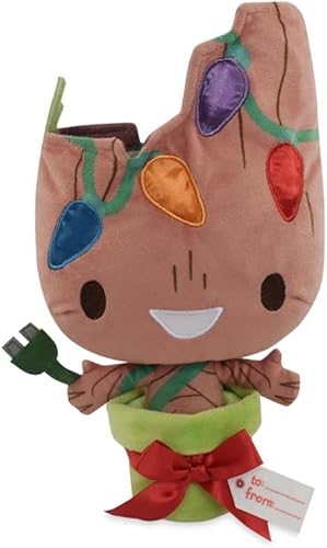 Marvel Groot - Peluche navideño iluminado, Guardianes de la Galaxia, 10 pulgadas