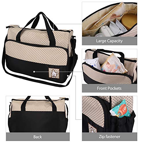 Sac à dos à langer bébé FREESOO grand format avec 5 pièces multifonctions pour voyage