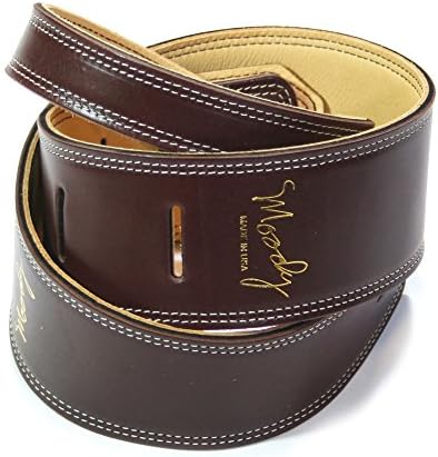 Amazon | [Moody Leather] Leather Backed Guitar Strap (Long / 2.5  