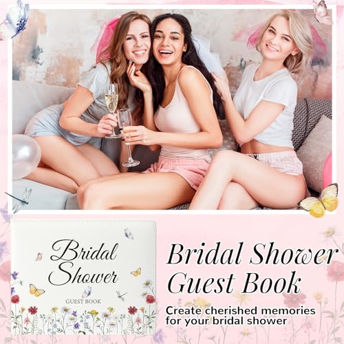 Image of Patelai Bridal Shower Guest Book Decorations Guest Book Sign Alternative Signature Bridal Shower Gifts for Wedding Bachelorette Party with Pen