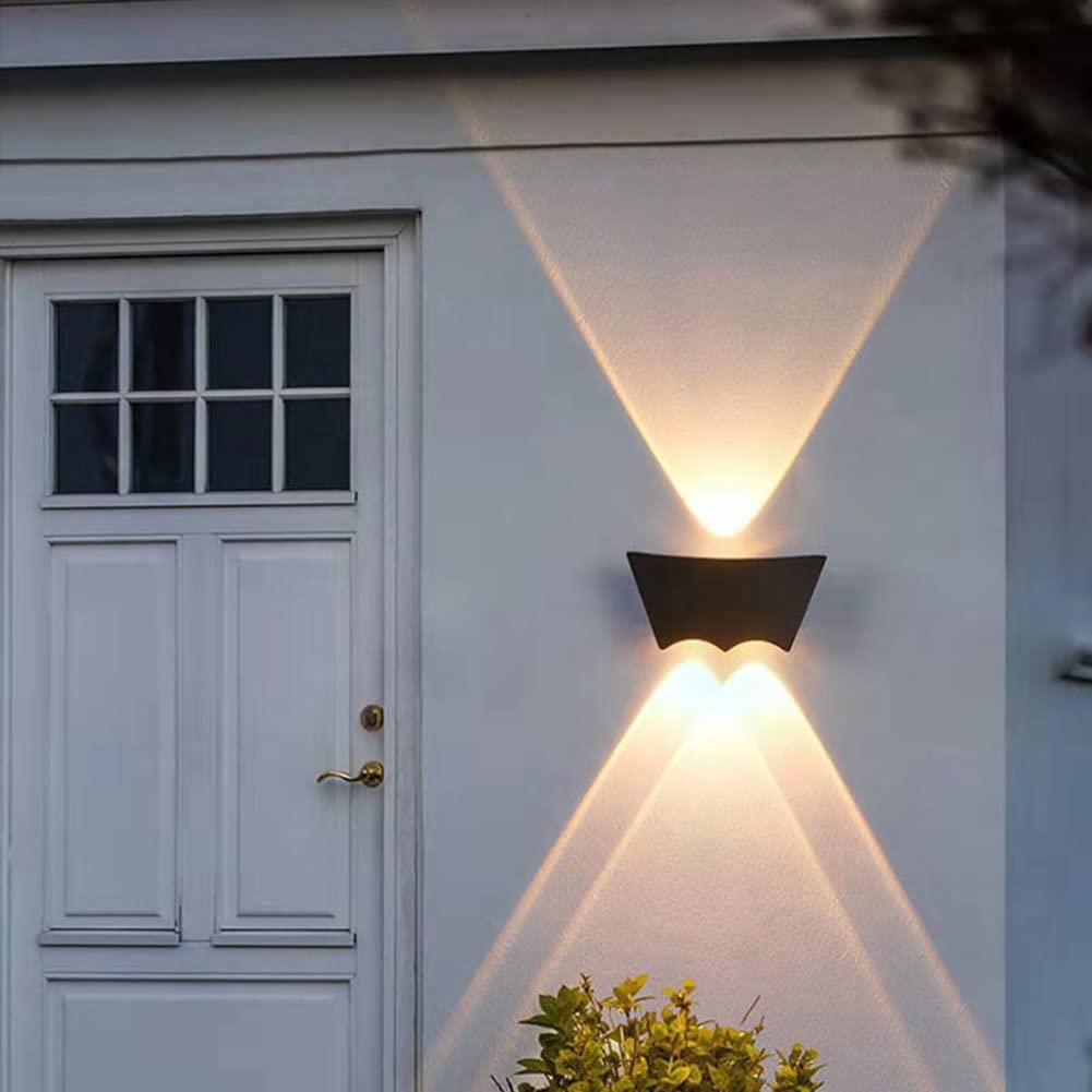 Zewnętrzne kinkiety LED wysokie i niskie IP65, wodoszczelne, aluminiowe oświetlenie ganku, nowoczesne oświetlenie zewnętrzne do ogrodu, patio, domu, drzwi wejściowych, 9 W