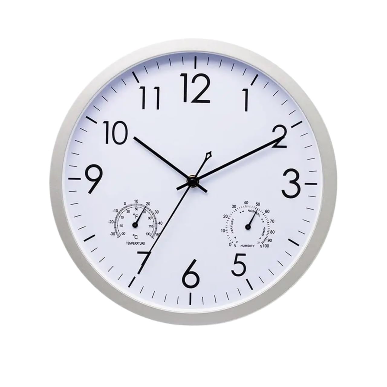Ubohuz White Garden Clocks Outdoor 12In Retro Waterproof Clock For Patio, Pool, Garden