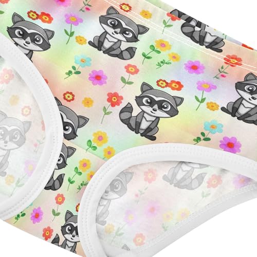 Cute Cartoon Raccoons Animal Toddler Girls Underwear 2t Cotton Little Girl Panties Pattern Briefs Girls Undies4