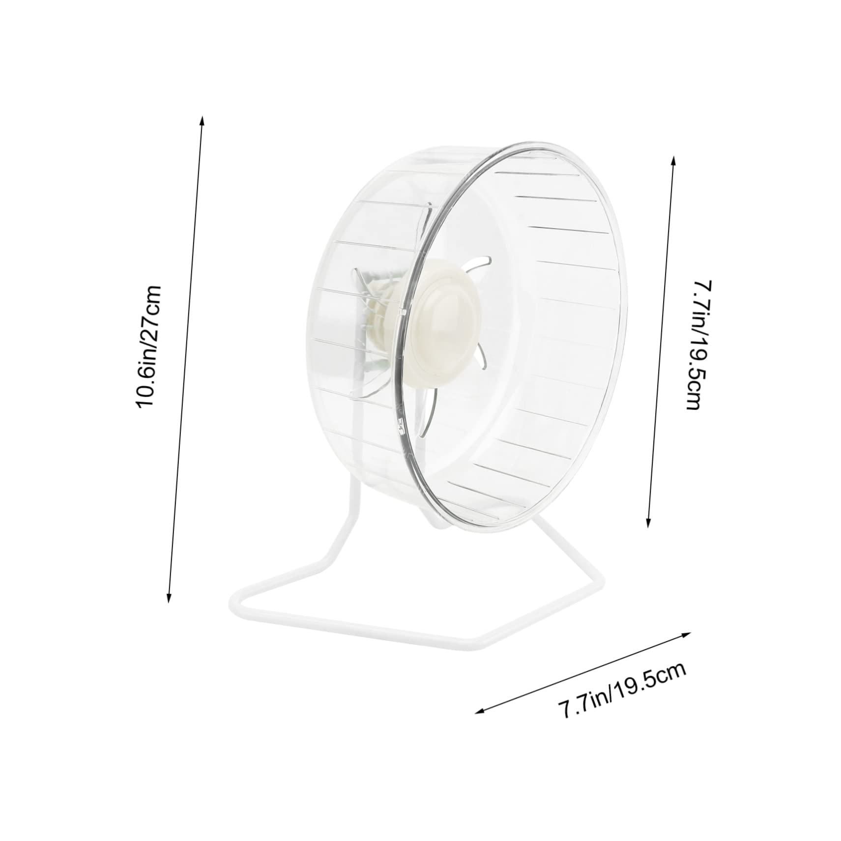 Roue d'exercice pour Hamster Silencieuse en Plastique et Fer, Blanche