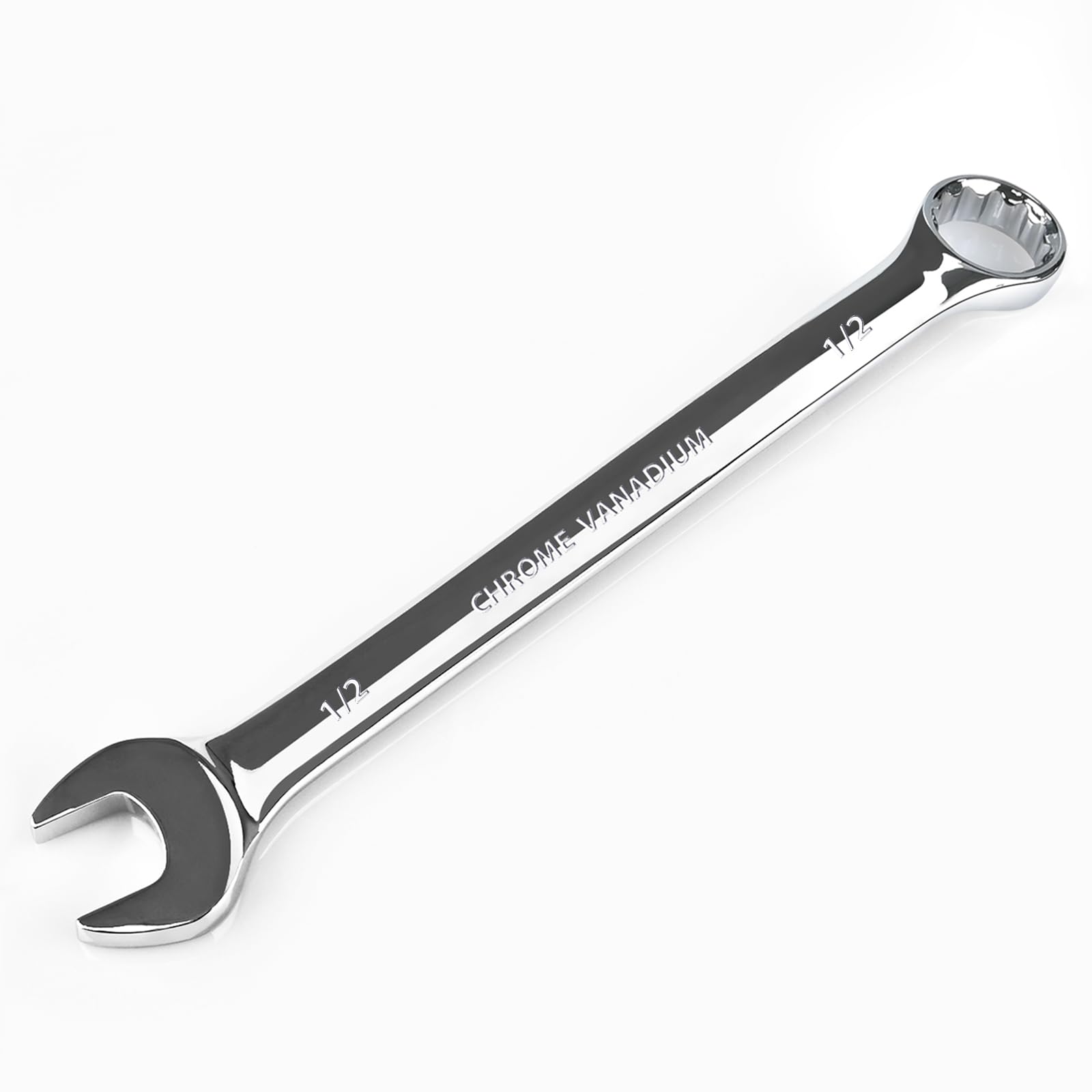 Photo 1 of COYAGRIP 1/2 Wrench, Industrial Grade Spanner, Combination Wrenches SAE with 12-Point Box End, 15-Degree Offset, 1/2 Wrenches Chrome Vanadium Steel Mirror Polished
