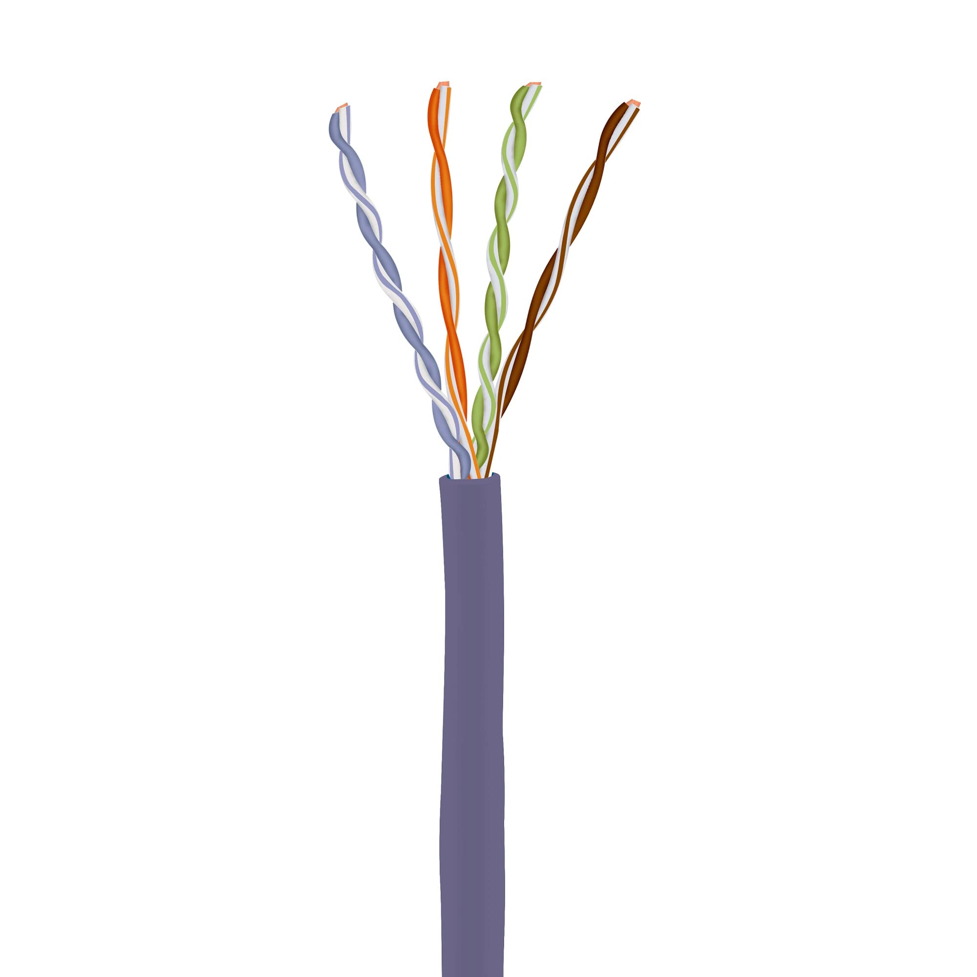 Elite Cat6 Plenum (CMP), Ethernet Cable 1000ft, Unshielded Twisted Pair (UTP) 23AWG, Solid Pure Bare Copper, 550MHz, UL Certified, Easy to Pull (Reelex II) Box, Bulk Networking Cable, Violet