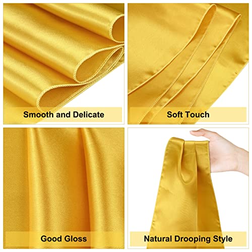 10 Pack Gold Satin Table Runners 12 x 108 inches Long Premium Satin Table Runner fit Rectange and Round Table for Birthday Parties, Banquets, Engagements Decoration, Wedding Party, Graduations - Image 5