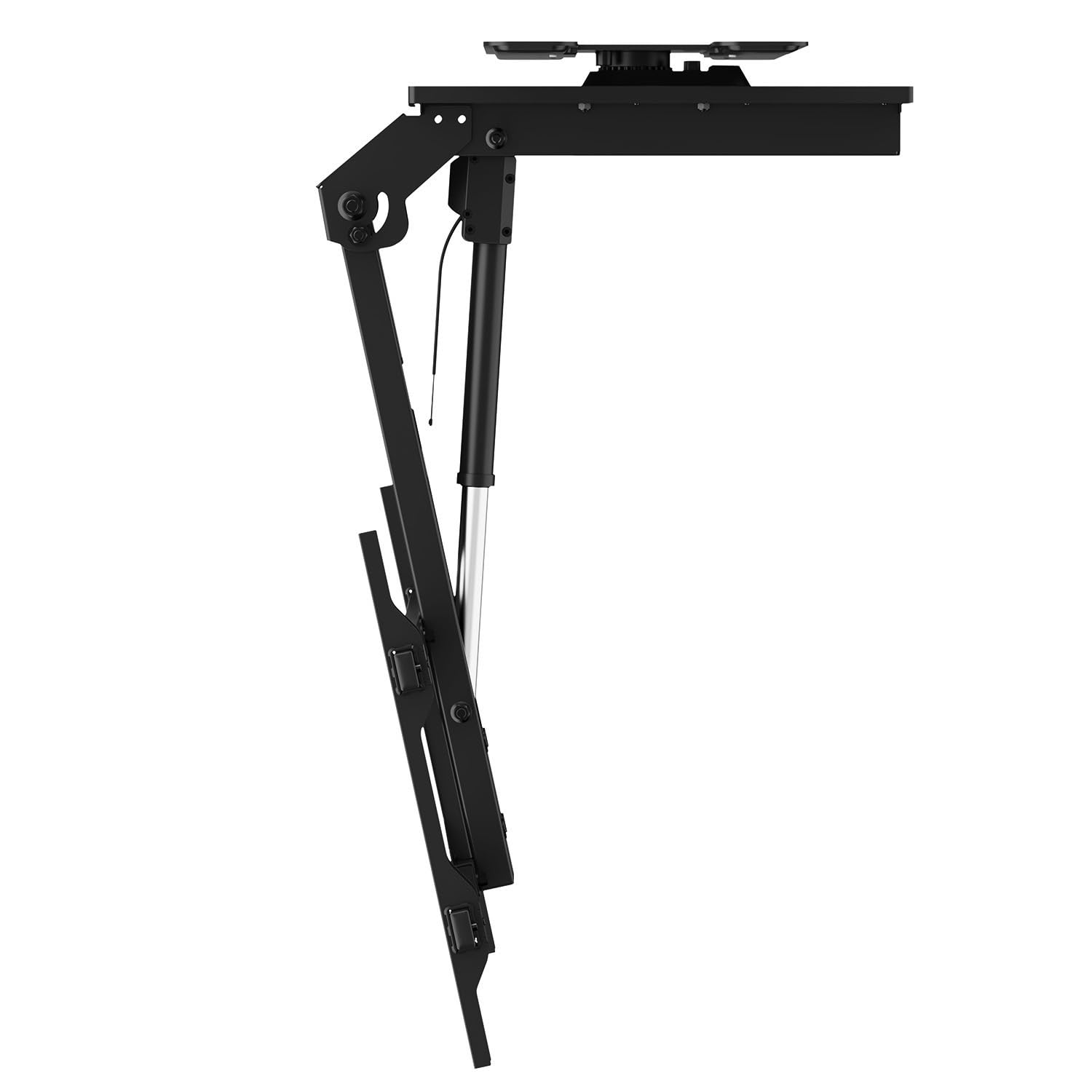 Maclean MC‑109 T - Supporto da soffitto elettrico per TV 43-86″ fino a 45 kg VESA 800×400 pilotaggio Tuya telecomando inclinazione – 75° rotazione ±90° anti ostruzione nero
