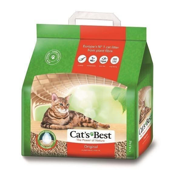 Cats Best ORIGINAL CLUMPING CAT LITTER 10L 30L- ORGANIC FIBRES ENVIRONMENTAL (10L)