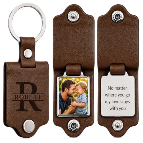JONZIN Custom Keychain with Picture Personalized Photo Gift for Men