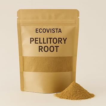 Pellitory Root Powder Akarkara 4oz | Anacyclus Pyrethrum | Ayurvedic Herbal Supplement | 100% Pure, Non-GMO, Gluten-Free, Vegan | Finely Sifted & Steam Treated