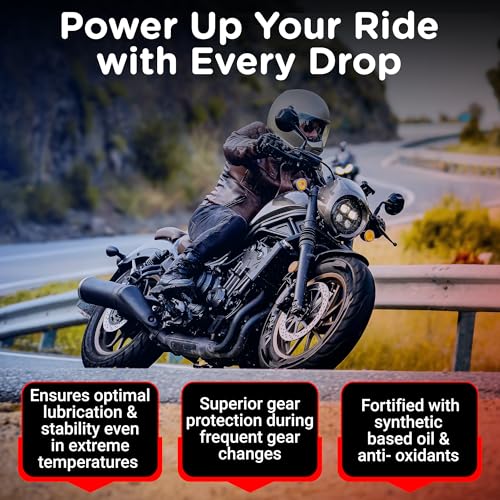 Image of ELF - Moto 4 Gold 20W-40 Semi-Synthetic Engine Oil for Bike | Anti-Clutch Slippage formula- 0.9L