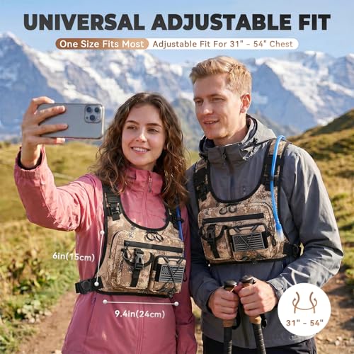 Image of Criuage USA Patent Running Hydration Vest Backpack, Lightweight Chest Pack with 2.0L Water Bladder Bag Daypack for Hiking Running Cycling Race Marathon for Women Men