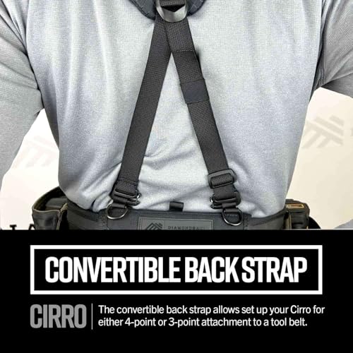 Image of Diamondback Cirro Deluxe Tool Belt Suspenders | Padded shoulder straps that shift rig weight off your hips - adjustable harness fits any 4-6 in. work setup