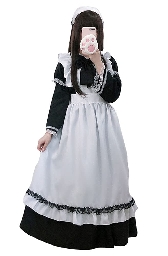 Amazon.co.jp: クラシカルロングメイド服ゴスロリ ロングメイド服
