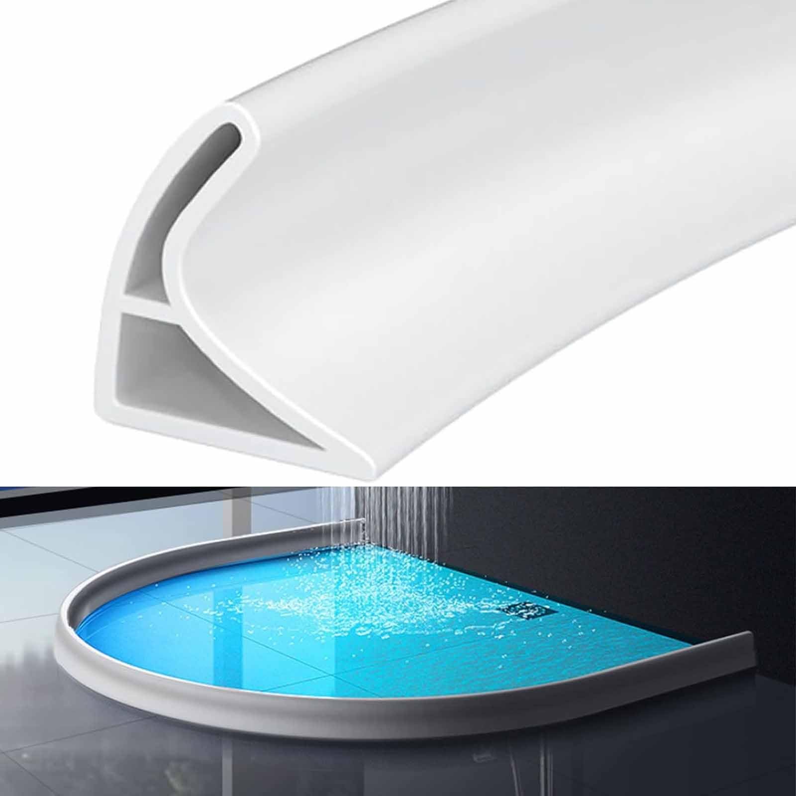 Striscia di ritenzione dell'acqua in silicone, striscia impermeabile autoadesiva e pieghevole, striscia di ritenzione dell'acqua per pavimento, per striscia di ritenzione dell'acqua sul davanzale dell