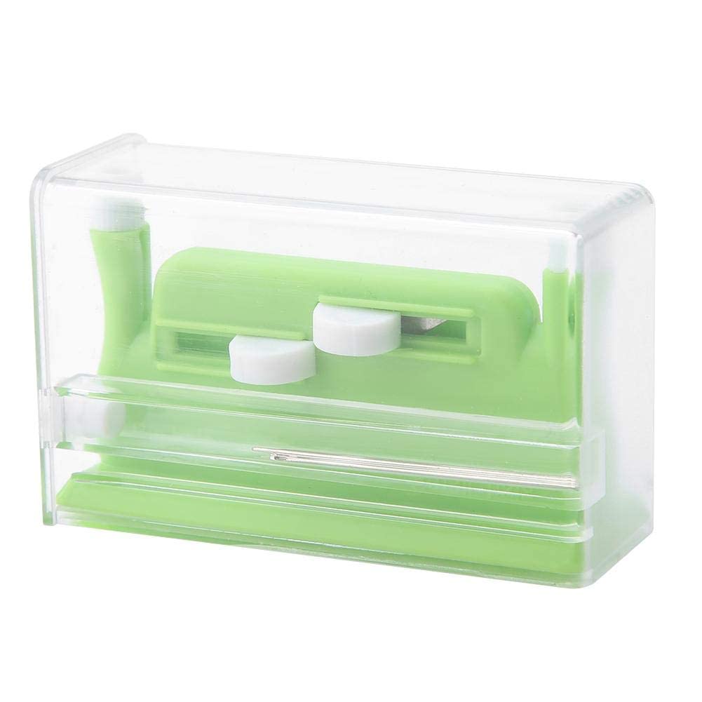 MAKINGTEC Needle Threader Automatic Needle Sewing Desk Needle Threader with case for Hand Needle Threader Sewing Tools DIY Thread Easy Needle Hand Tools for Needlework Sewing Embroidery