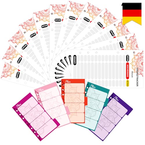 Deutsch Budget Planer - mit farbigen Trennblättern