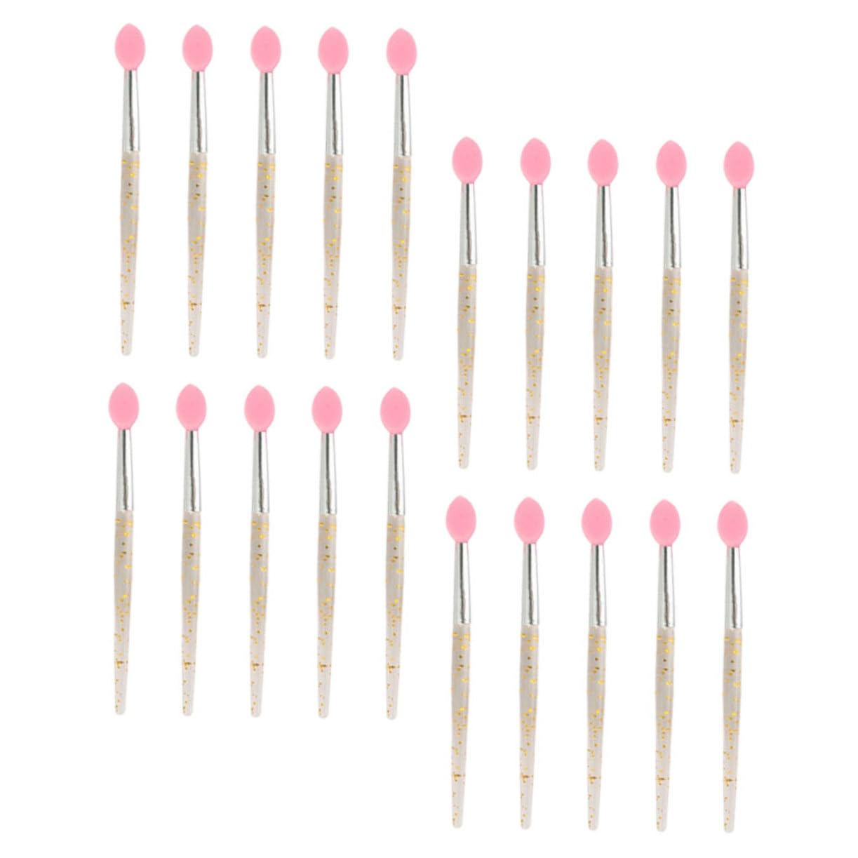 HAKIDZEL Silicone Lip Brush Set 20pcs Lip Makeup Brush Soft Lipstick Applicators Portable for Women