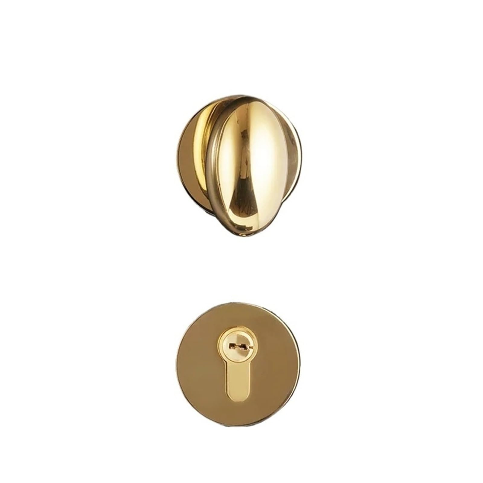 BSAXITHZB Brass Oval Door Lock Set for Bedroom(Privacy Lock)