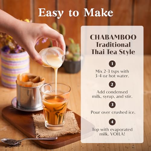 CHABAMBOO Premium Thai Tea Extract - Authentic Concentrate/Syrup - Perfect for Thai Iced/Milk Tea, Bakery, Dessert Recipes - Image 5