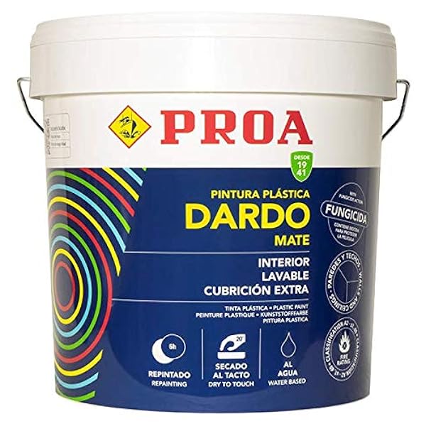 PINTURA PLASTICA INTERIOR BLANCA DARDO MATE