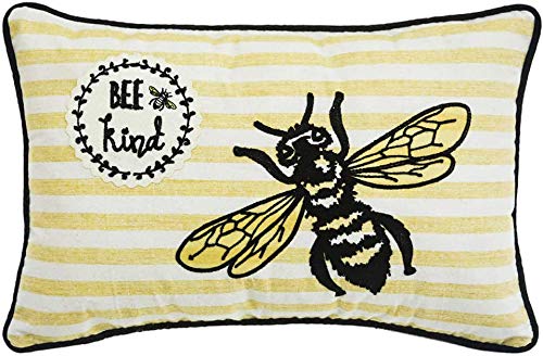 Comfy Hour Spring Bee Kind Accent Pillow Throw Pillow Decorative Cushion, 20"x13"