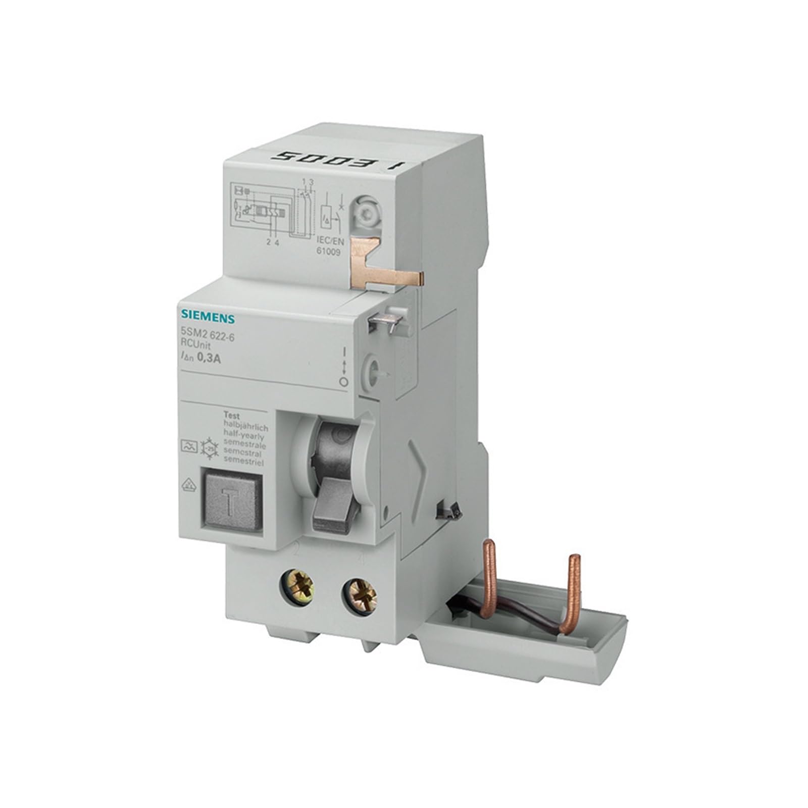 5SM2 disjoncteur de fuite miniature 5SM23260 AC 30mA bipolaire 63A