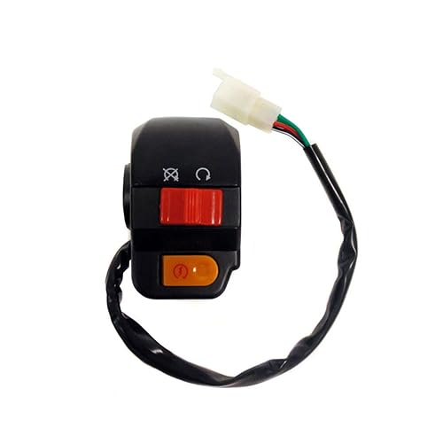 Miniatura 1 de MMG Interruptor de arranque derecho derecho derecho (botón de arranque eléctrico más interruptor de apagado) para scooters 50cc - 4 cablesconector