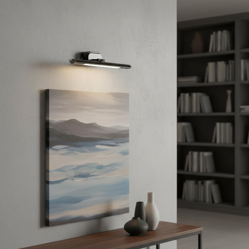 Navam Creation® 12W LED Picture Light for Wall, Black Finish, Warm White/Neutral White/Cool White, Adjustable Modern Painting Light, Mirror Vanity Wall Lamp for Bathroom, Bedroom, Living Room 3