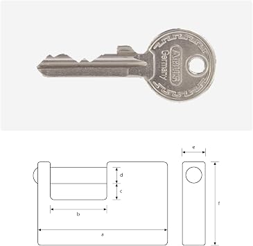 ABUS 30610 Monoblock Brass Shutter Padlock with Steel Jacket and 8511 Alike Keyed
