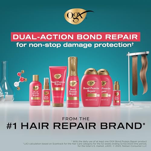OGX Bond Protein Repair Shampoo & Conditioner Bundle: Sulfate-free Targeted Damage Repair, 2 Pieces (13 fl oz each) - image 4