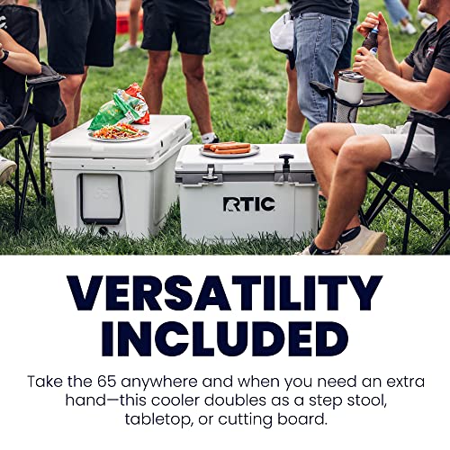 Rtic Hard Cooler 65 Qt, Tan, Ice Chest With Heavy Duty Rubber Latches, 3 Inch Insulated Walls Keeping Ice Cold For Days, Great For The Beach, Boat, Fishing, Barbecue Or Camping #TOP5
