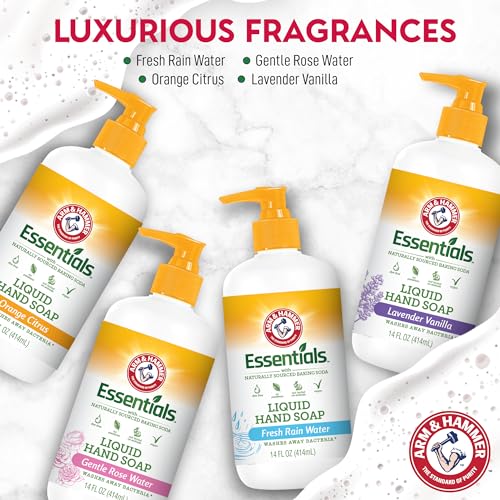 Arm & Hammer Liquid Hand Soap for Skin Cleaning - Cleanser for Kitchen & Bathroom with Orange Citrus Scent - Natural Hand Soap Cleanses, Softens 14 FL Oz (414ml) - image 4