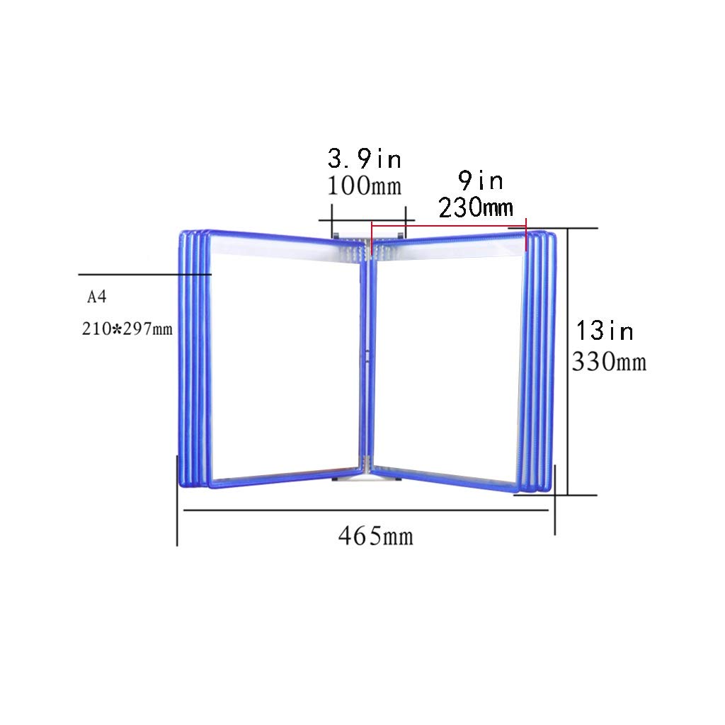 PVC-Metall-A4-Flipchart-Ständer | Mehrfarbiges A4-Flipchart zur Wandmontage in mehreren Größen(13x9x3.9IN)