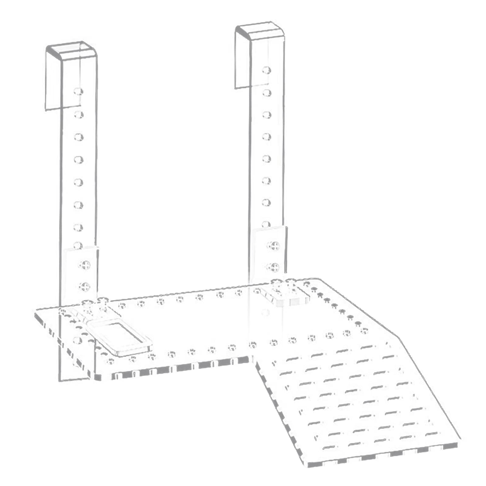 NEWFT Small Pet Turtle Resting Basking Drying Platform Reptiles Tortoises Climbings Ladder Acrylic Decoration Habitat Decors