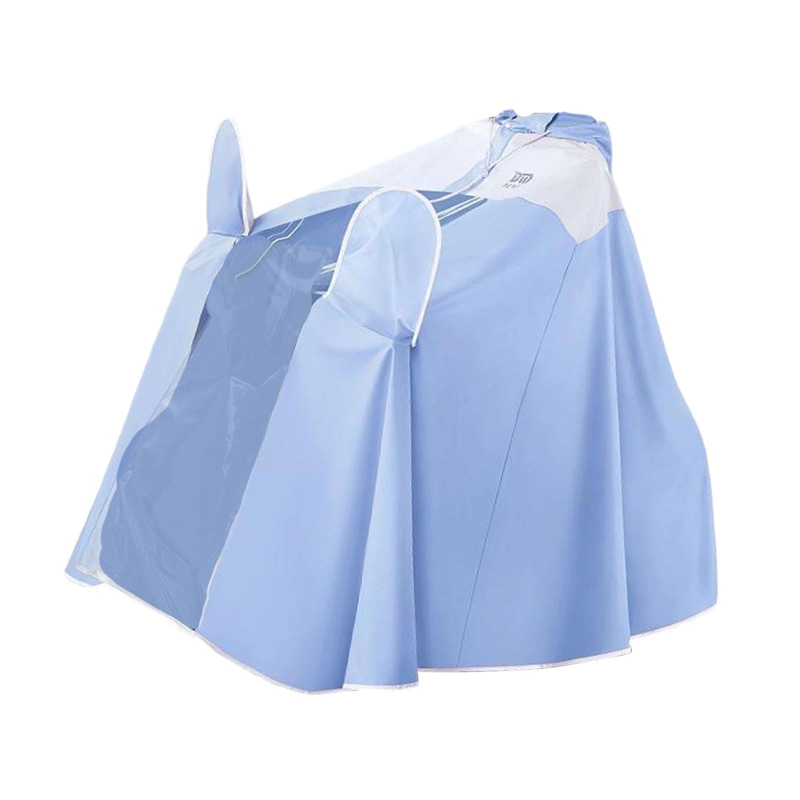 Poncho de pluie à capuche bleu pour cyclisme et trajets quotidiens