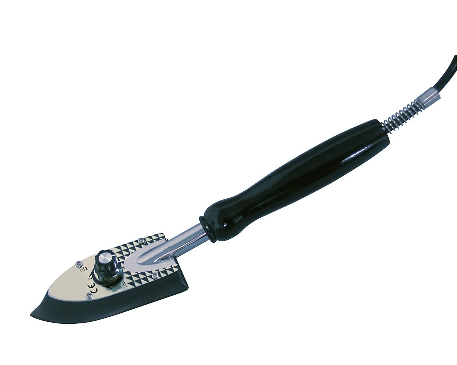Plancha Entelar Aeromodelismo. Suela de Teflon. 220V. Potencia regulable. Maximo 170 Watios. Soporte incluido.